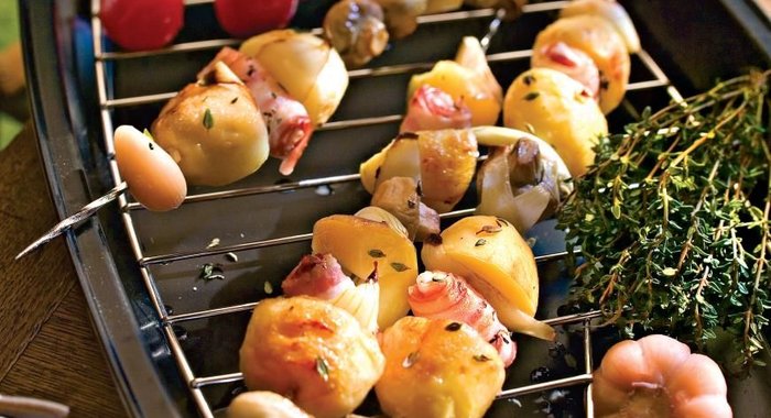 Шашлык из овощей и грибов