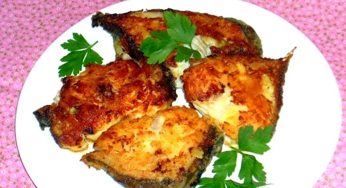 Стейк зубатки в мультиварке