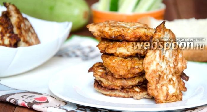 Оладьи из курицы с кабачком