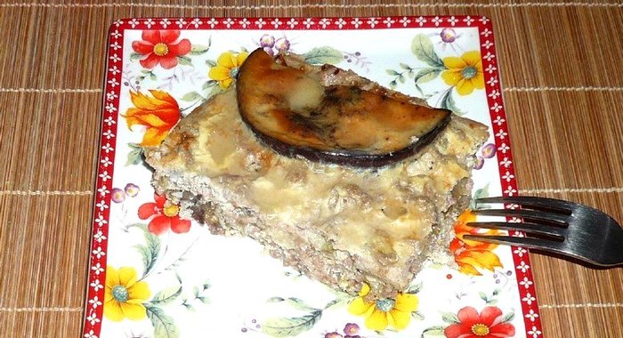 Запеканка из баклажанов и кабачков с фаршем