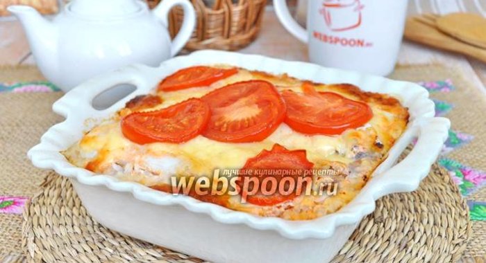 Запеканка из минтая с рисом