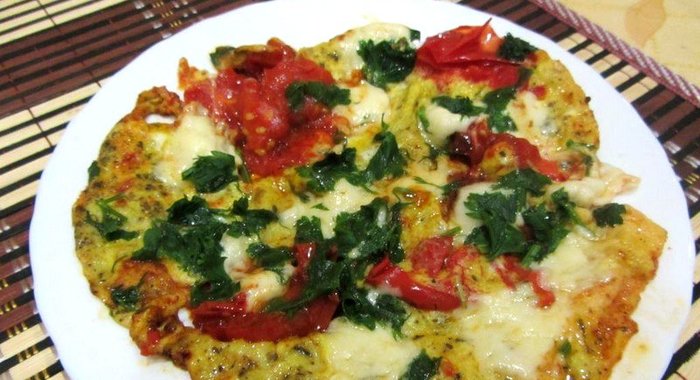 Яичница с моцареллой