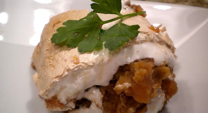 Суфле с бататом и орехами