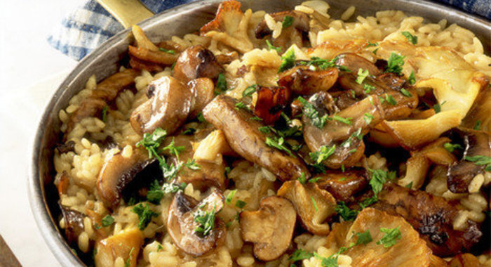 Грибное ризотто в мультиварке