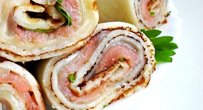 Блинчики с форелью