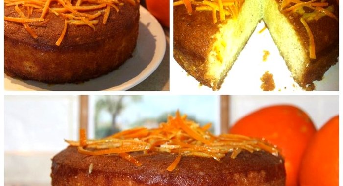 Цитрусовый кекс с миндалем