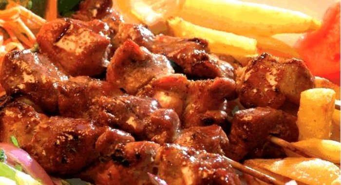 Шашлык на сковороде из баранины