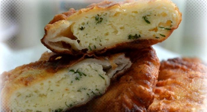 Пирожки с соленым творогом