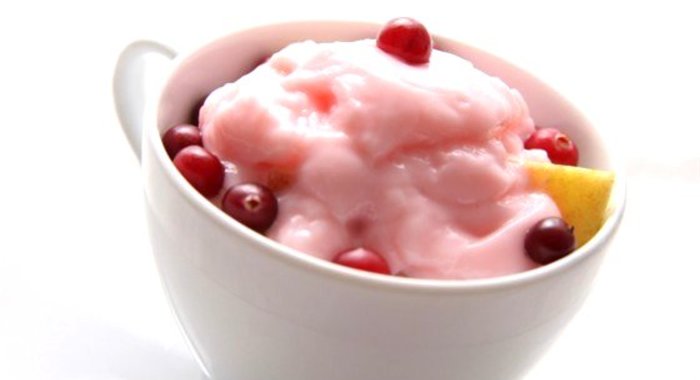 Мусс клюквенный с манной крупой