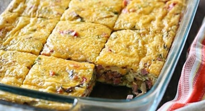 Омлет с ветчиной в духовке