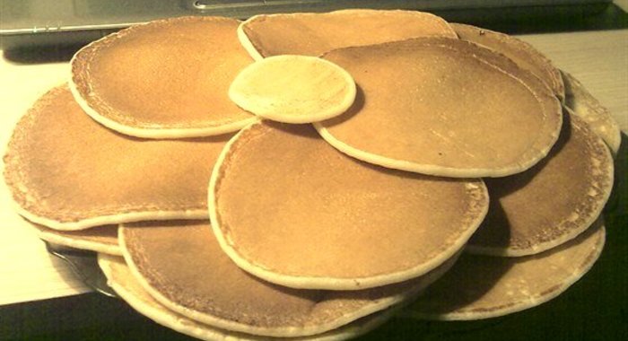 Простые блинчики на молоке