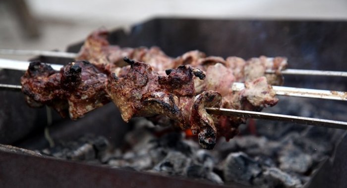 Шашлык из печени куриной