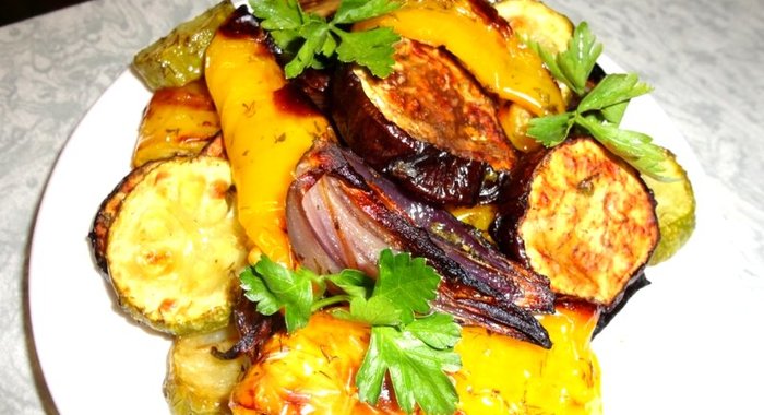 Овощи гриль в духовке