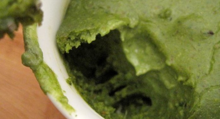 Суфле из шпината, петрушки и тофу