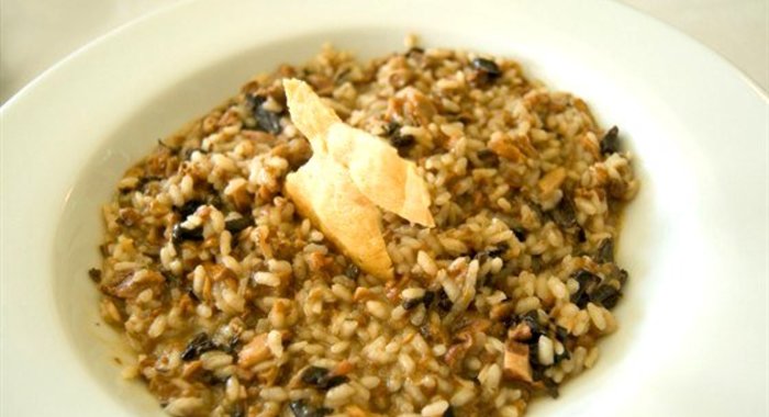 Ризотто с белыми грибами и пармезаном