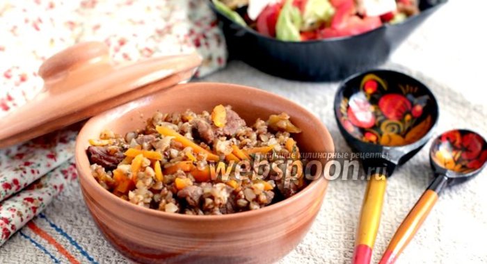 Плов из гречки с говядиной