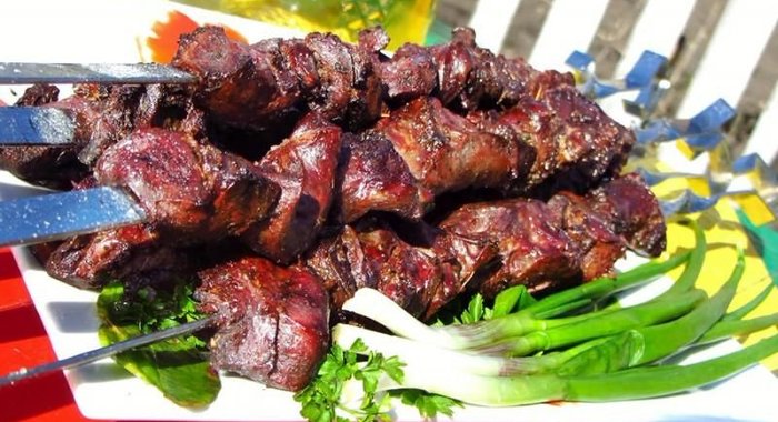 Шашлык из свиного сердца