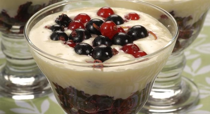 Мусс с черной смородиной
