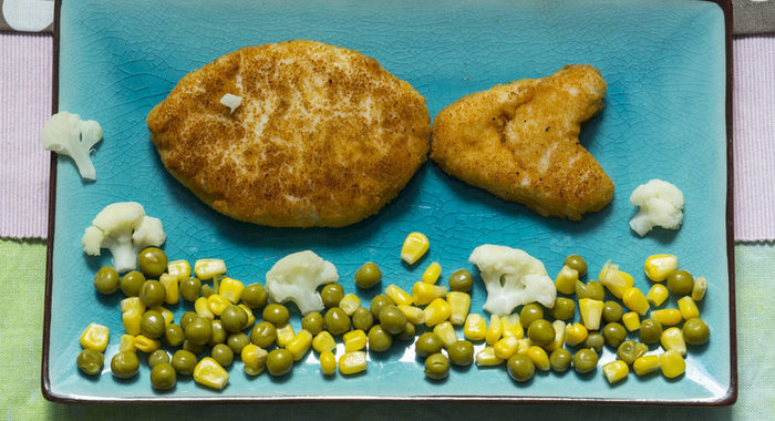 Рыбные котлеты с гарниром