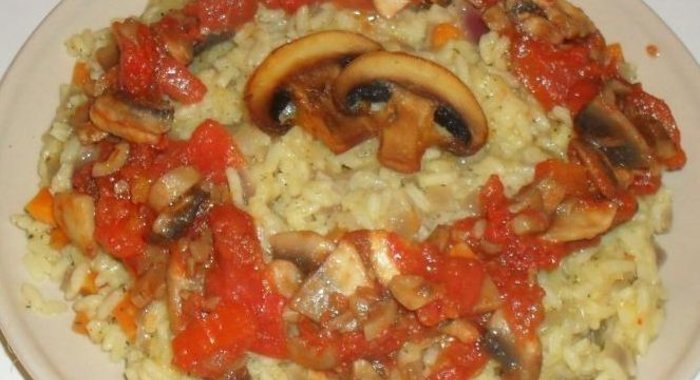 Ризотто с шампиньонами и сыром