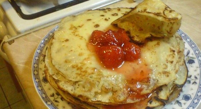 Блинчики на минералке