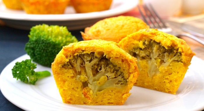 Закусочные кексы с брокколи