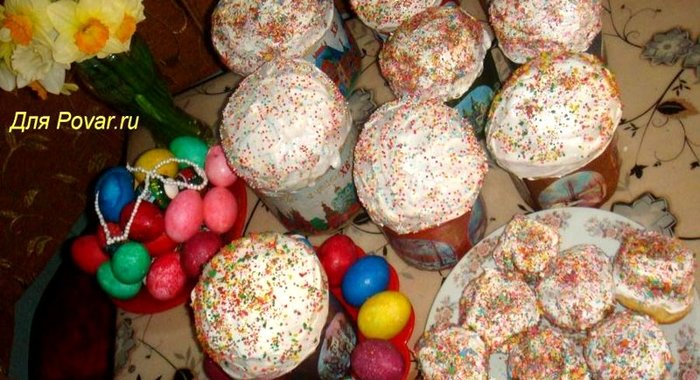 Пасхальные куличи с изюмом