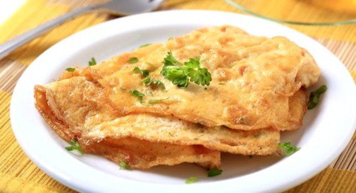 Омлет с молоком и мукой