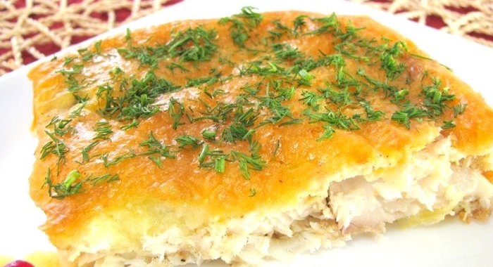 Рыба в сырном суфле