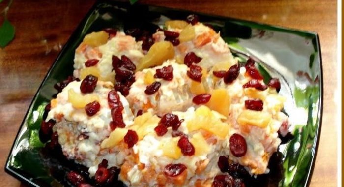 Каша тыквенная с вялеными фруктами