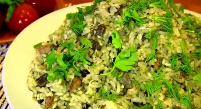 Плов с зеленью