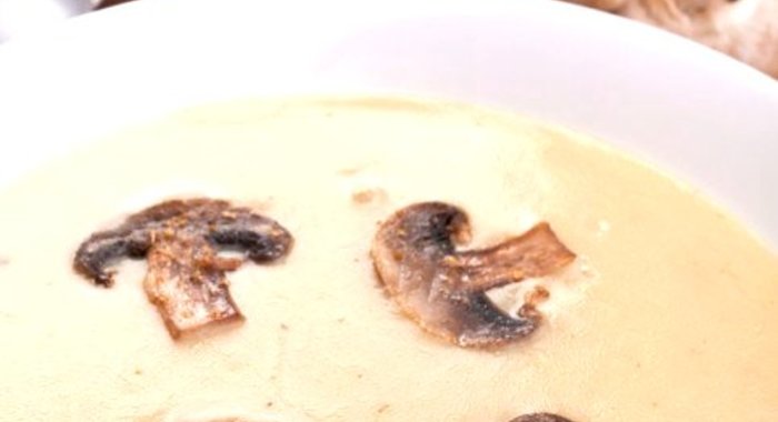 Суп-пюре из свежих грибов