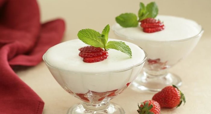 Творожный мусс с ягодами