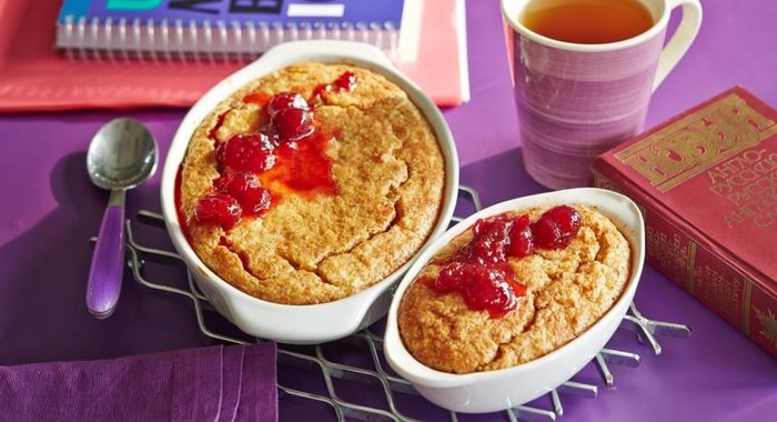 Ячневая каша, запеченная со сметаной