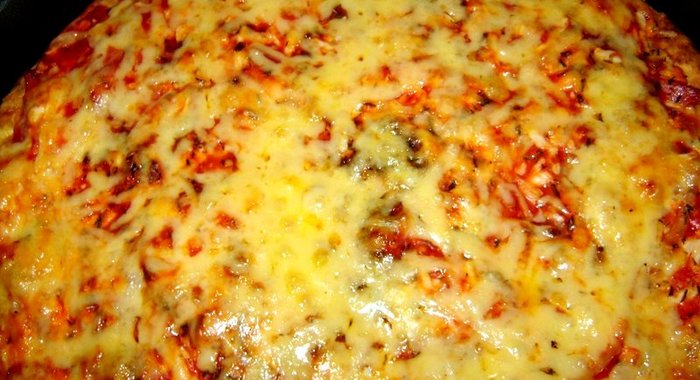 Пицца на творожном тесте