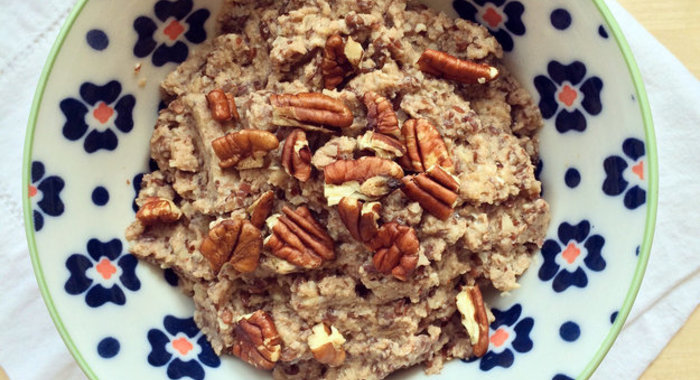 Ореховая каша с бананом