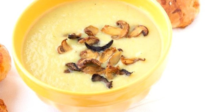 Грибной суп-пюре с плавленым сыром