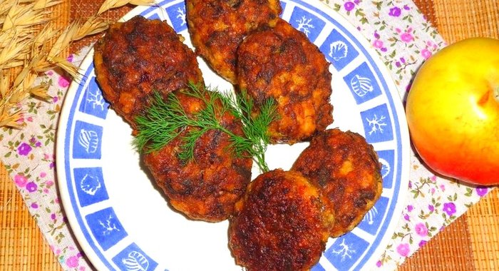 Котлеты с пшеном и зеленью