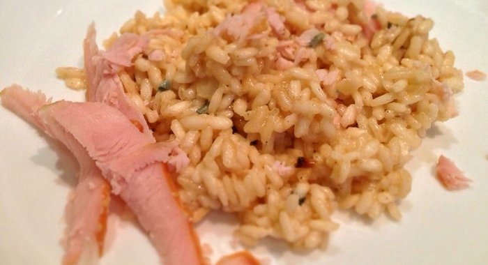 Ризотто с окороком и голубым сыром