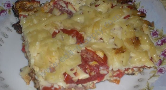 Быстрая пицца на сковороде за 10 минут