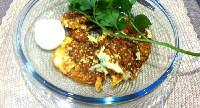 Оладьи кефирные кабачковые