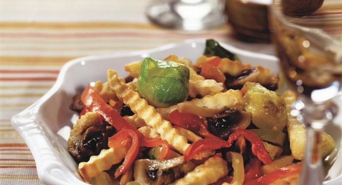 Картофельный салат с грибами