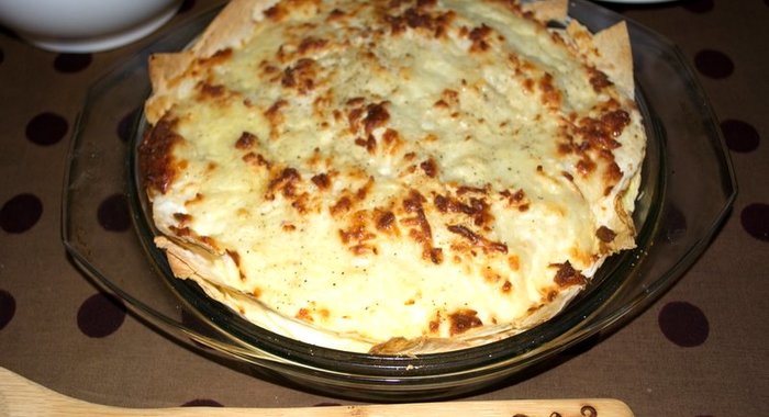 Ачма из лаваша с брынзой