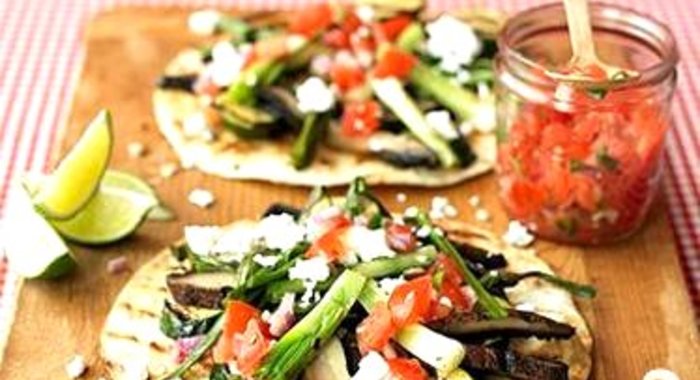 Лепешки с овощами на гриле