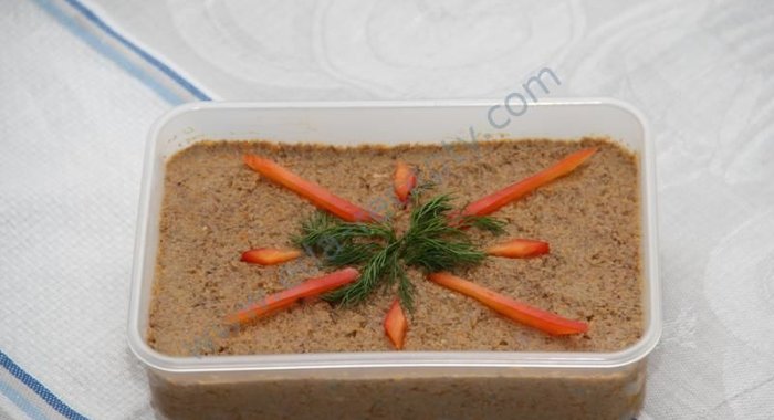 Печеночный паштет из говяжьей печени