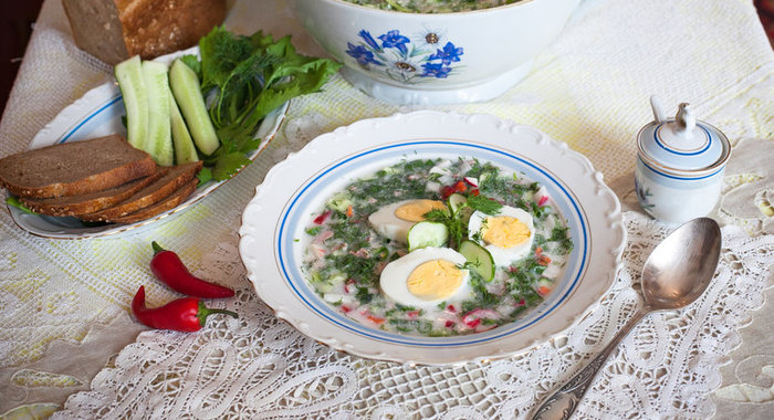 Окрошка на кефире