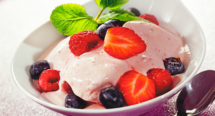 Клубничное мороженое