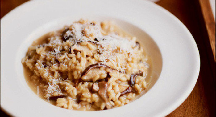 Ризотто с белыми грибами и лисичками