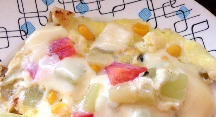 Яичница с овощами