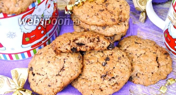 Овсяное печенье из шоколадных конфет